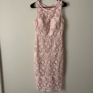 Pink lace dress
